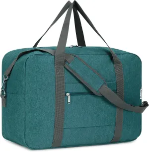 For Spirit Airlines Personal Item Bag 18x14x8 Foldable Travel Duffel Bag Tote Duffle Carry on Luggage for Women and Men 30L (Teal)