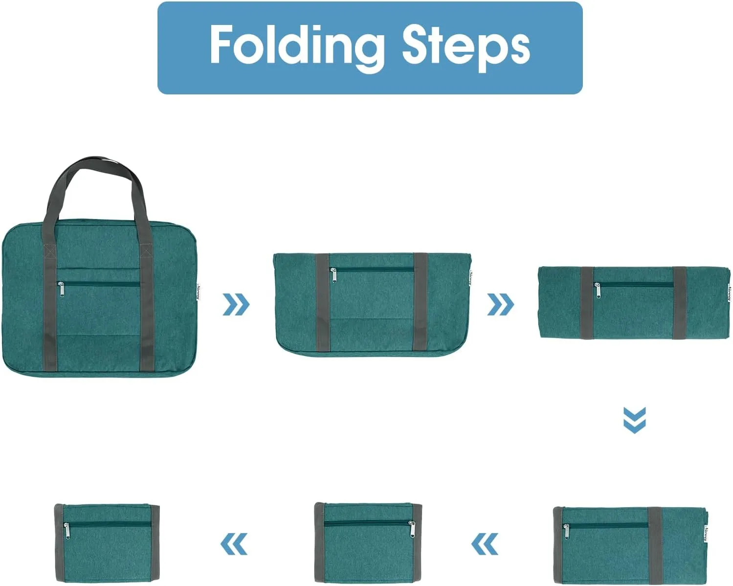 For Spirit Airlines Personal Item Bag 18x14x8 Foldable Travel Duffel Bag Tote Duffle Carry on Luggage for Women and Men 30L (Teal)