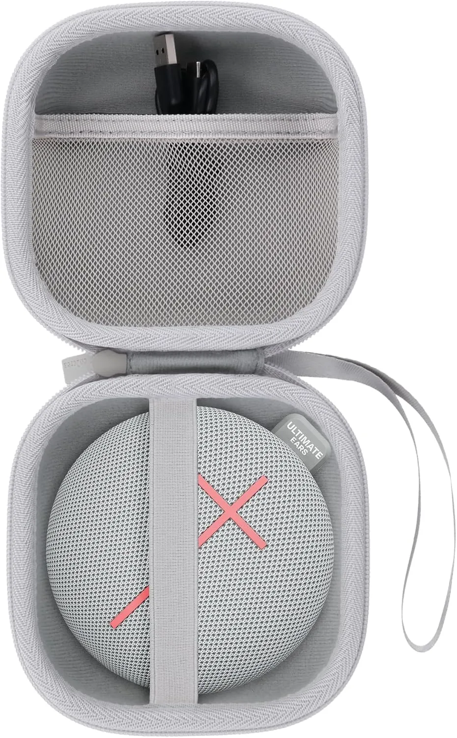 for Ultimate Ears UE MINIROLL Ultra-Portable Waterproof Bluetooth Speaker Hard Protective Case, Portable Travel Case Replacement (Revive Grey Case) - co2CREA