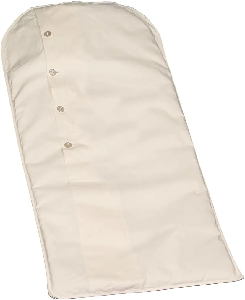 Foster-Stephens 48" Acid-Free Muslin Child Garment Bag | Closet Storage for Baby, Kids Clothes | Small Hanging Garment Bags | 48” Length 18" Width