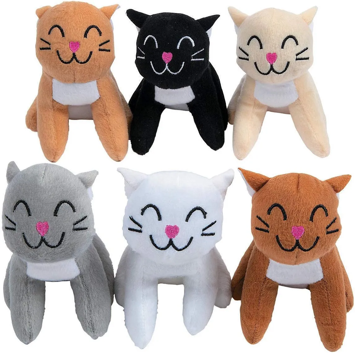Fun Express Realistic Plush Cats (1 dozen)-Toys-Party Favors