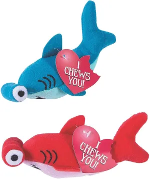 Fun Express Valentine Hammerhead Plush W/ Card - Toys - 12 Pieces