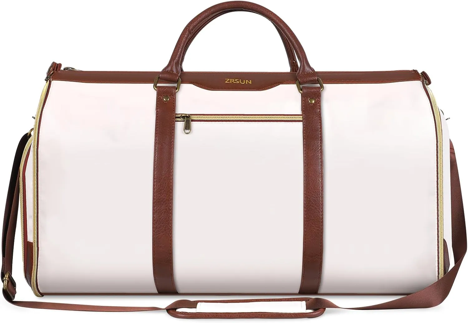 Garment Bags for Travel, Carry-On Suit Bag, Convertible Garment & Duffel Bag with Shoe Compartment, Perfect for Business Trips & Weekend Getaways,New Beige