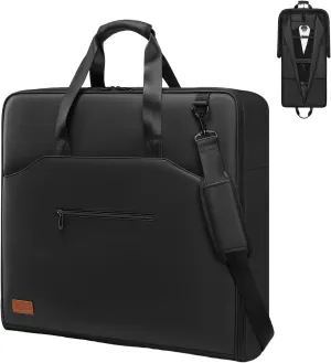 Garment Bags for Travel,Moulyan Carry on Garment Bags for Hanging Clothes Travel,Waterproof Suit Bag with Straps for Men Women Black