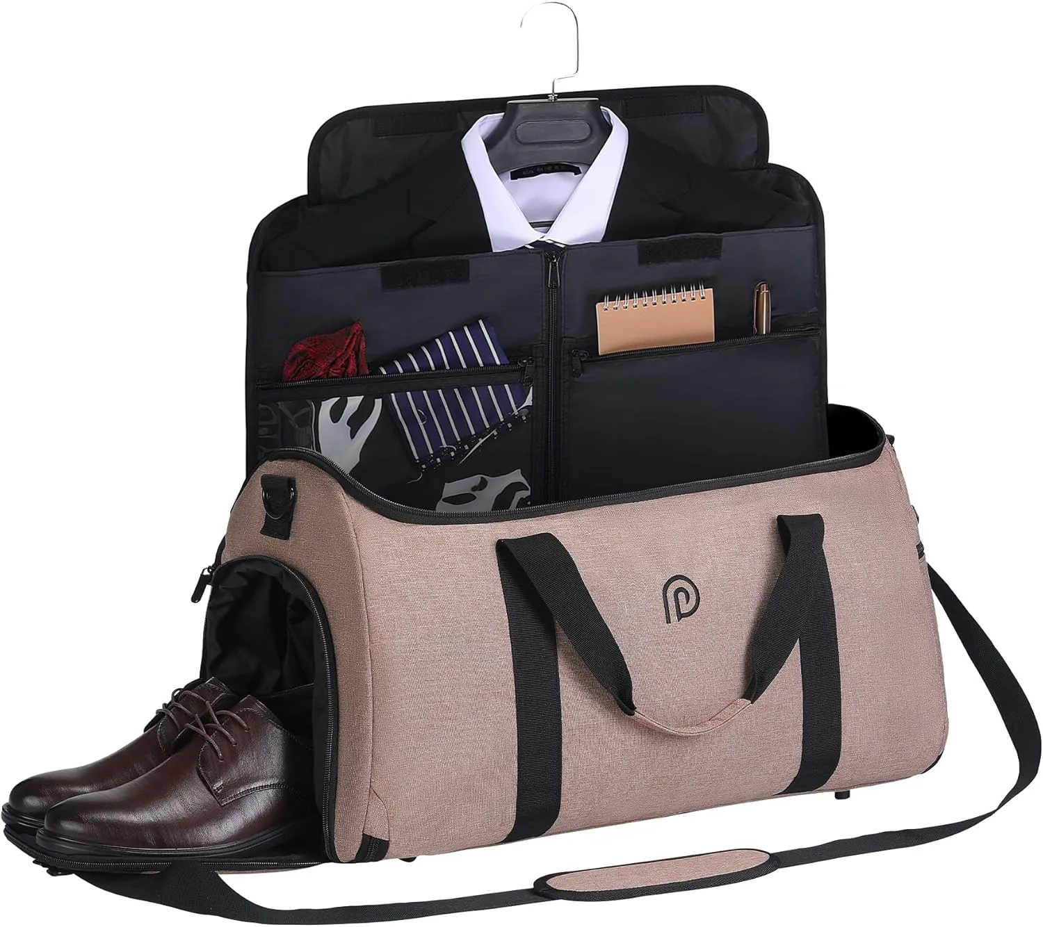 Garment Duffle Bag for Travel .Travel Foldable Clothing Bag.Foldable Garment Bag For Travel with Shoulder Strap Shoe Compartment Laundry Bag