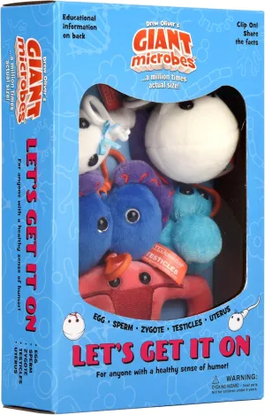 GIANTmicrobes Let’s Get it On Themed Gift Box, Funny Doctor Gifts, Funny Nurse Gift, Labor and delivery Nurse Gifts, Plush Keychain
