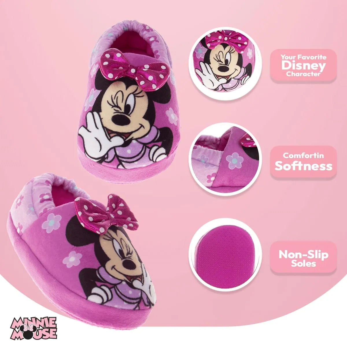 Girl's Slippers Indoor House Shoes Warm Plush Slip Ons (Toddler-Little Kid)
