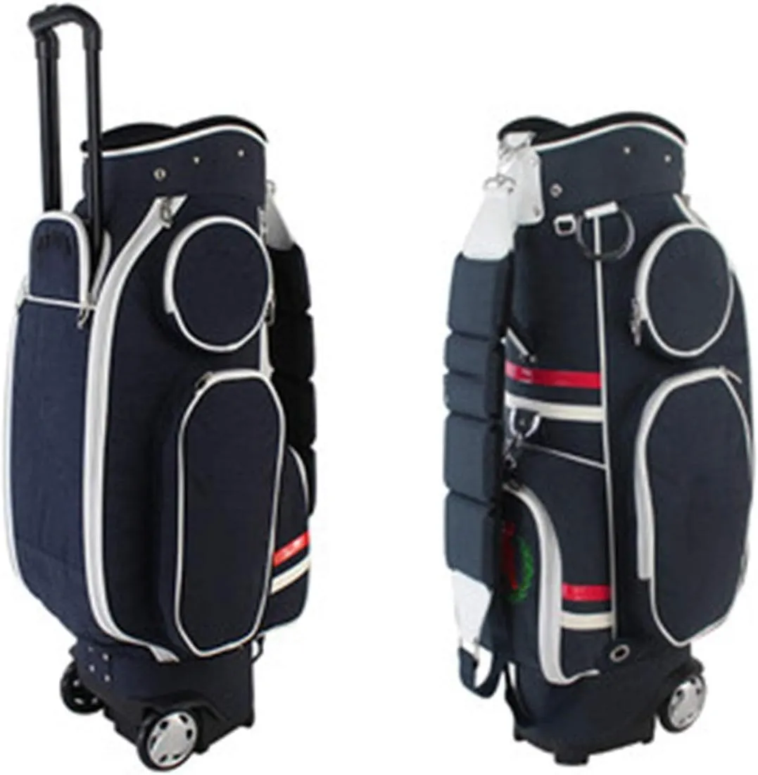 Golf Stand Bag Golf Trolley Ball Nylon Bag Tug Wheeled Bag Putt Carry Bag
