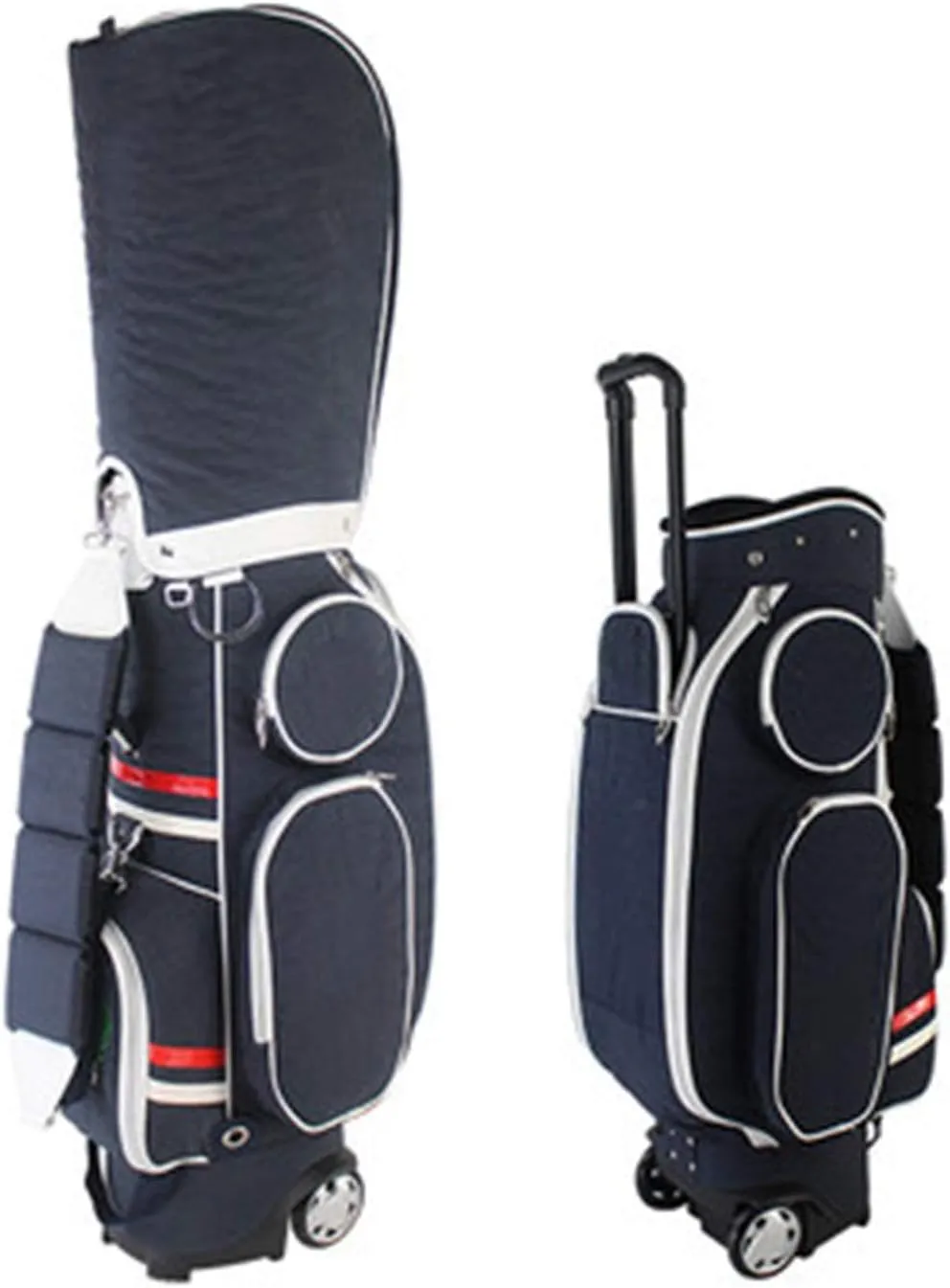 Golf Stand Bag Golf Trolley Ball Nylon Bag Tug Wheeled Bag Putt Carry Bag