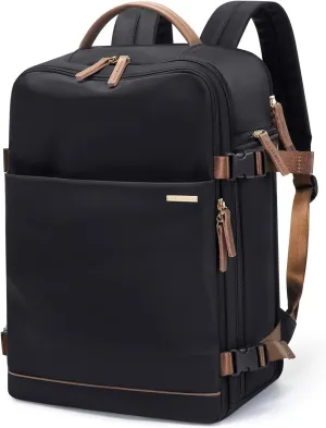 GOLF SUPAGS Laptop Backpack with Separate Laptop Compartment Fits 15.6 Inch Notebook Large Capacity Computer Bag for Women Work Travel College Backpacks (Black)