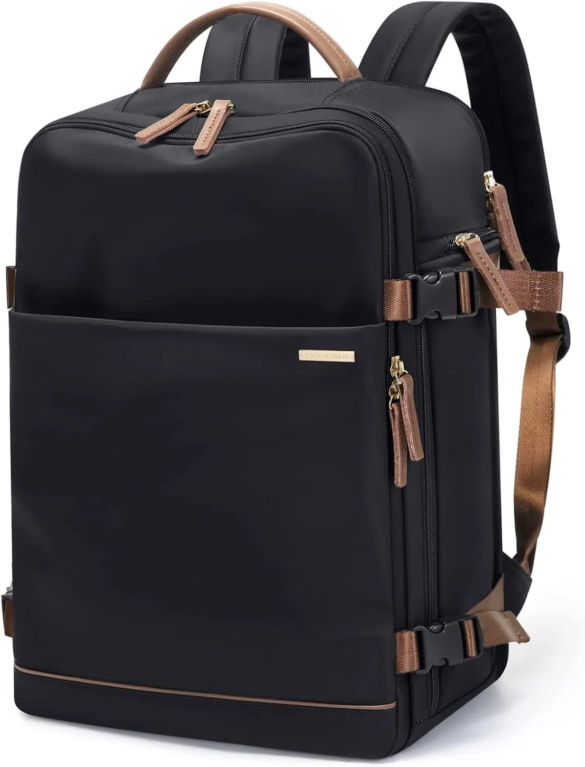 GOLF SUPAGS Laptop Backpack with Separate Laptop Compartment Fits 15.6 Inch Notebook Large Capacity Computer Bag for Women Work Travel College Backpacks (Black)