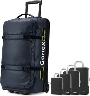 Gonex Rolling Duffle Bag with Compression Packing Cubes