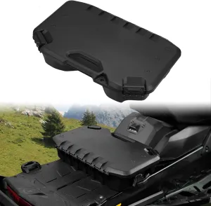 HAKA TOUGH Modular Rear Cargo Box 10L/2.6Gal for Can-Am Maverick X3, Rugged Rear Cargo Box with Lid for Can Am Maverick X3 MAX/Trail/Defender/Commander Accessorie, Replace #715005494