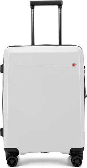 Hardshell Expandable Carry On Luggage with Spinner Wheels 20in 26in Carry On (Stellar White, Carry-On 20-Inch)