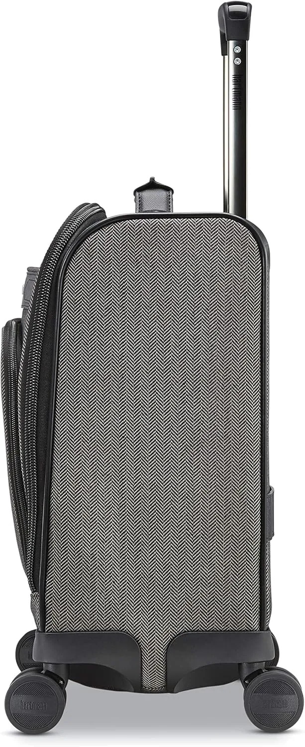 Hartmann Herringbone Deluxe Underseat Carry On Spinner, Black