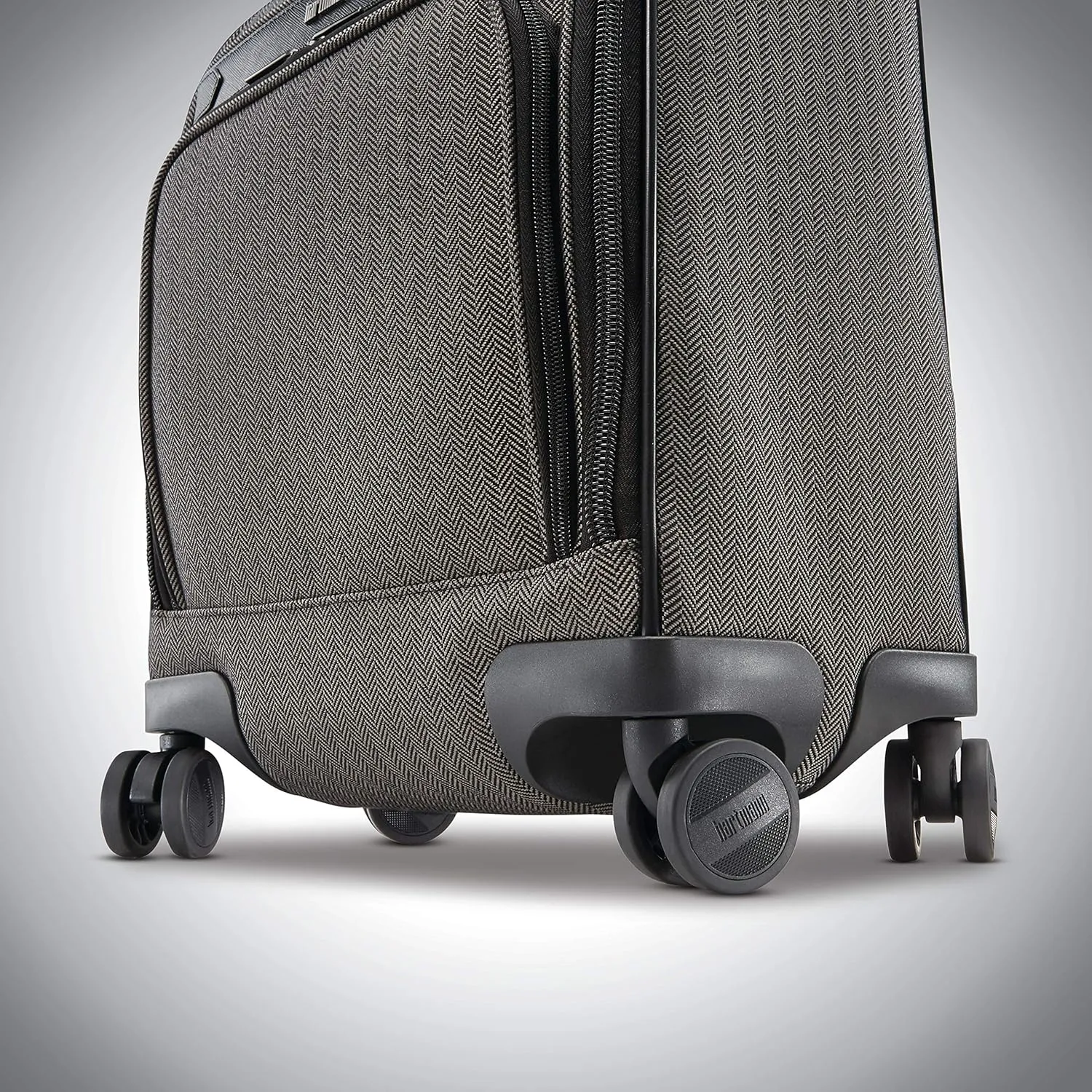 Hartmann Herringbone Deluxe Underseat Carry On Spinner, Black