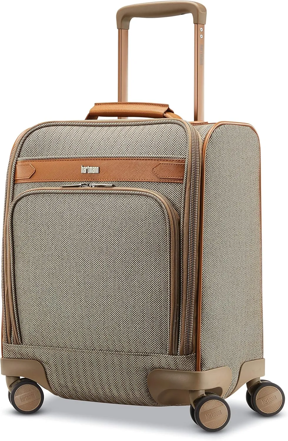 Hartmann Herringbone Deluxe Underseat Carry On Spinner, Terracotta
