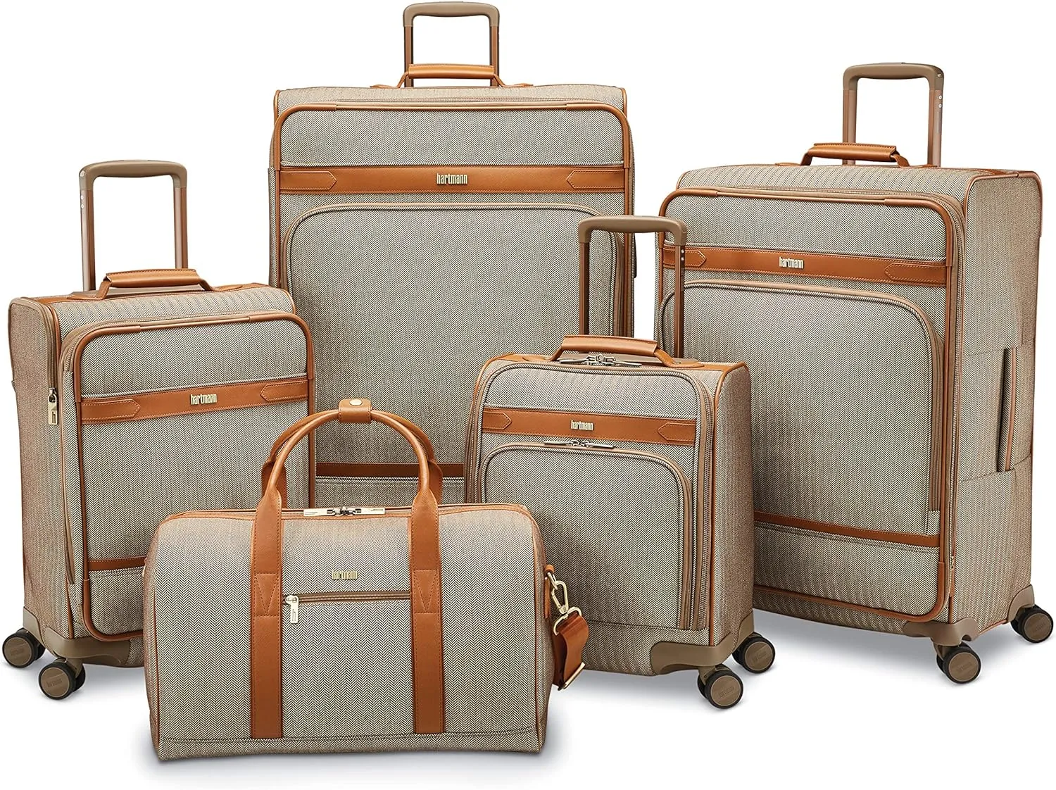 Hartmann Herringbone Deluxe Underseat Carry On Spinner, Terracotta