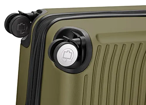 HAUPTSTADTKOFFER - MITTE – Set of 3 suitcases - Cabin Luggage on wheels 55 cm, Medium Size Trolley 68 cm   Large Suitcase 77 cm, ABS, TSA Lock, Avocado
