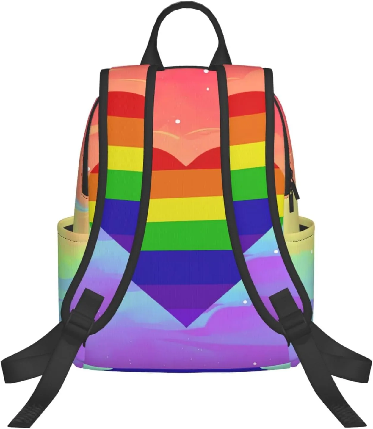 Heart LGBT Rainbow Gay Pride Travel Laptop Backpack Casual Backpacks Double Shoulder Daypack Notebook Rucksack Work Bags Sports Bag for Gym Hiking Camping Beach