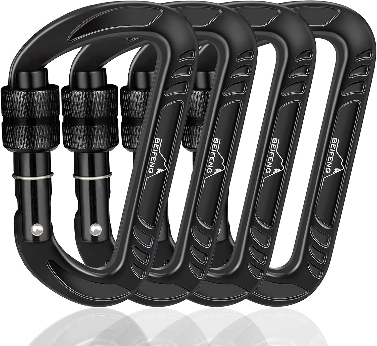 Heavy Duty Lightweight Locking Carabiner Clips D Ring for Camping Hiking Outdoor Gym etc, Carabiner with Lock Small Carabiners for Dog Leash & Harness