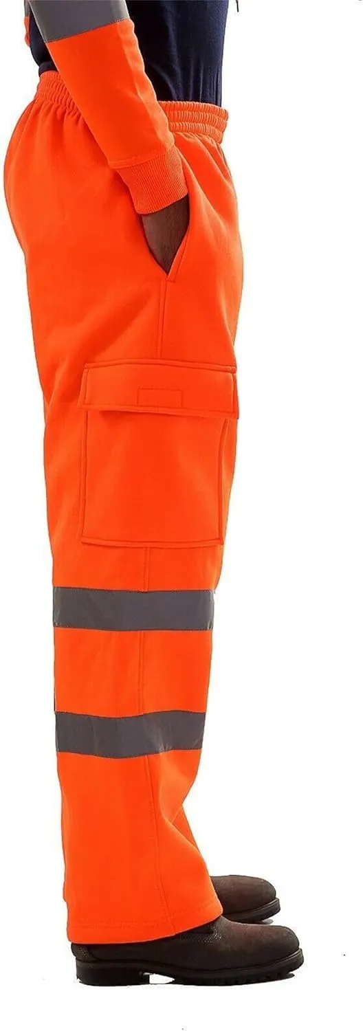 Hi Vis Lightweight Traffic Safety Work Pants for Men Industrial Cargo Pant Waterproof Rain Pants for Hiking Fishing