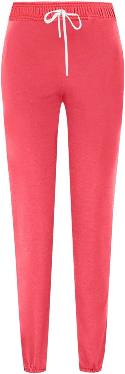 High Waist Sweatpants for Women with Pocket Jogging Pants Comfy Workout Joggers Outdoor Activities Lounge Trousers