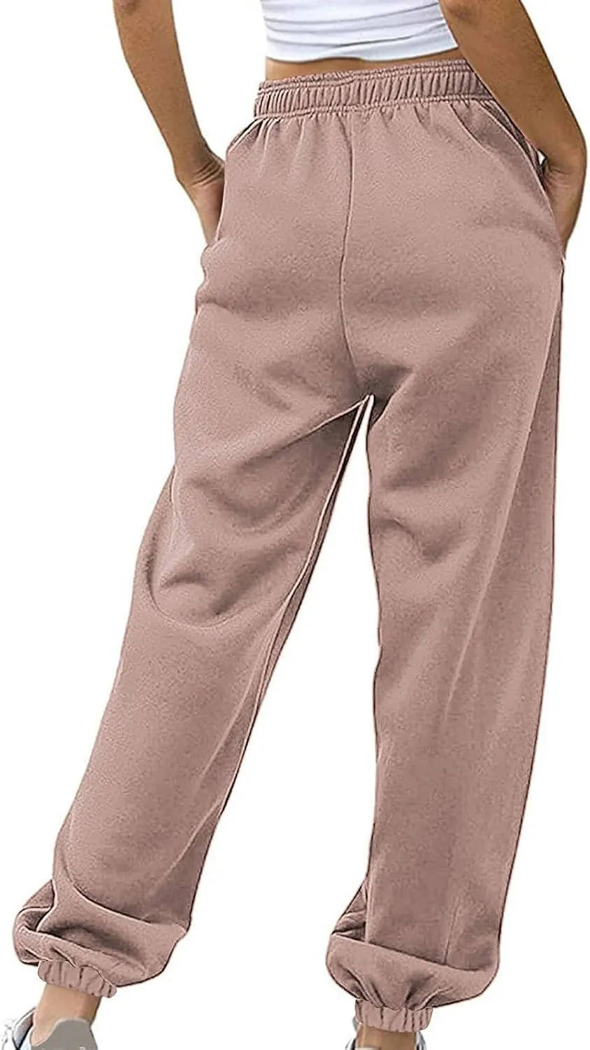 High Waist Sweatpants for Women with Pocket Jogging Pants Comfy Workout Joggers Outdoor Activities Lounge Trousers