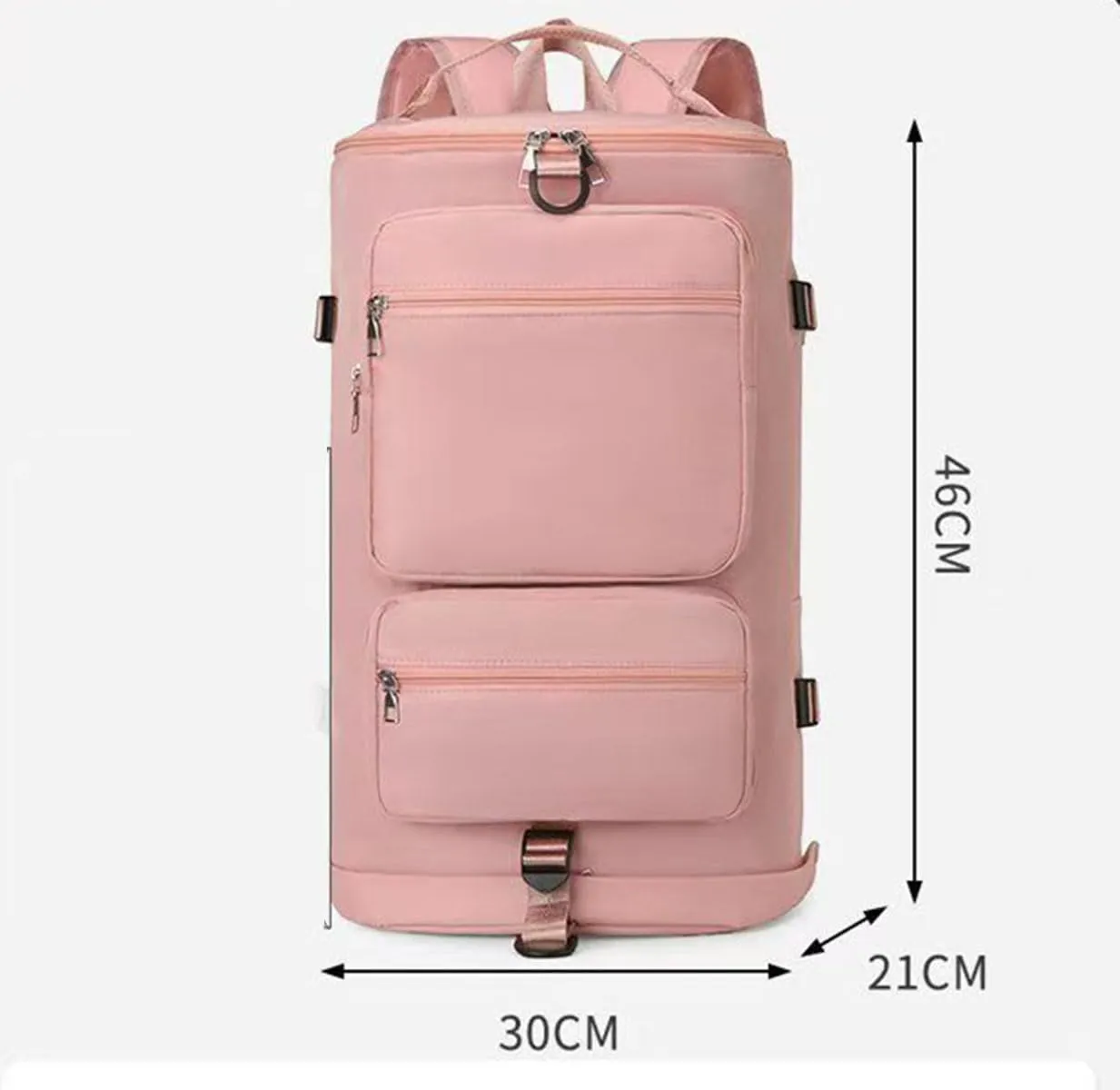 Hiking backpack, hiking camping, running, outdoor backpack, single shoulder bag for men and women (pink)
