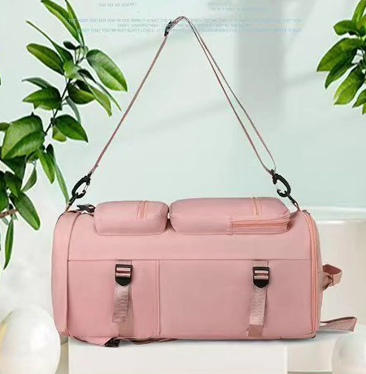 Hiking backpack, hiking camping, running, outdoor backpack, single shoulder bag for men and women (pink)