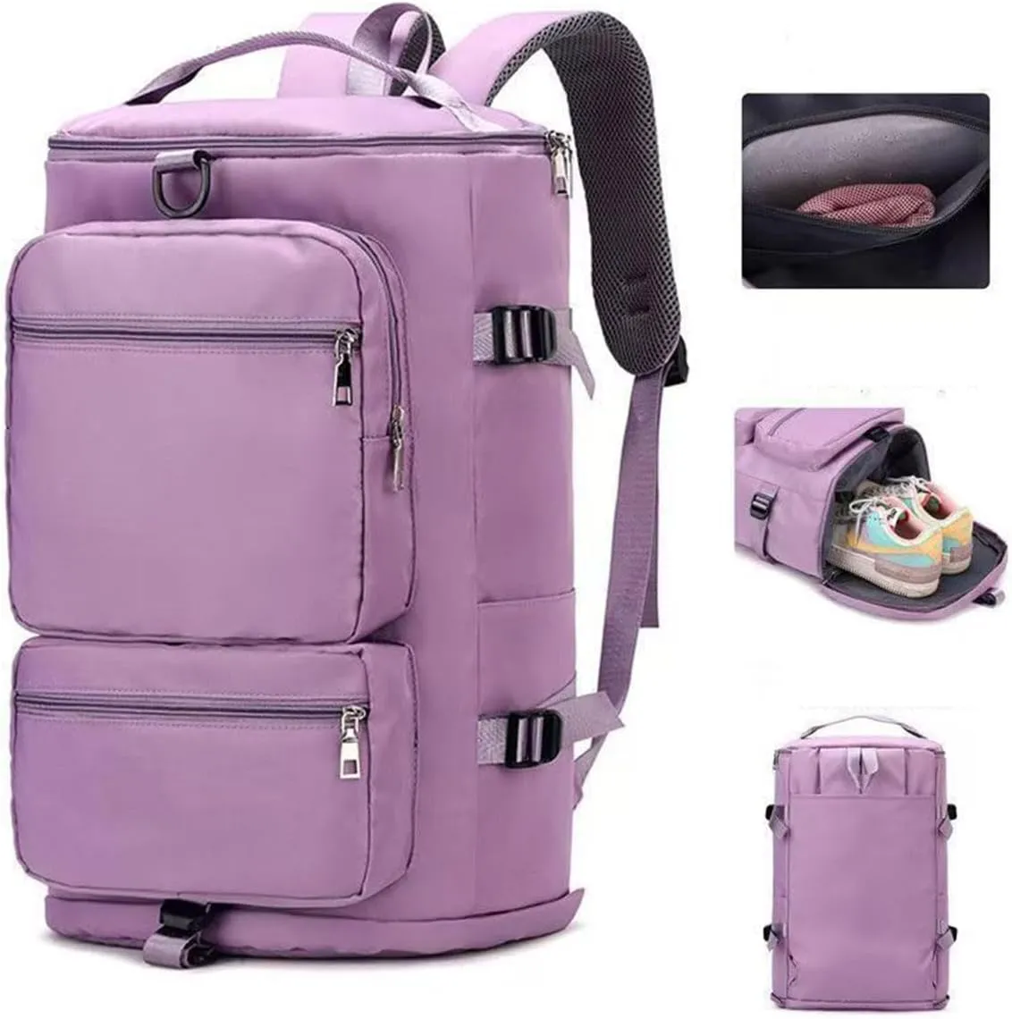 Hiking backpack, hiking camping, running, outdoor backpack, single shoulder bag for men and women (Purple)