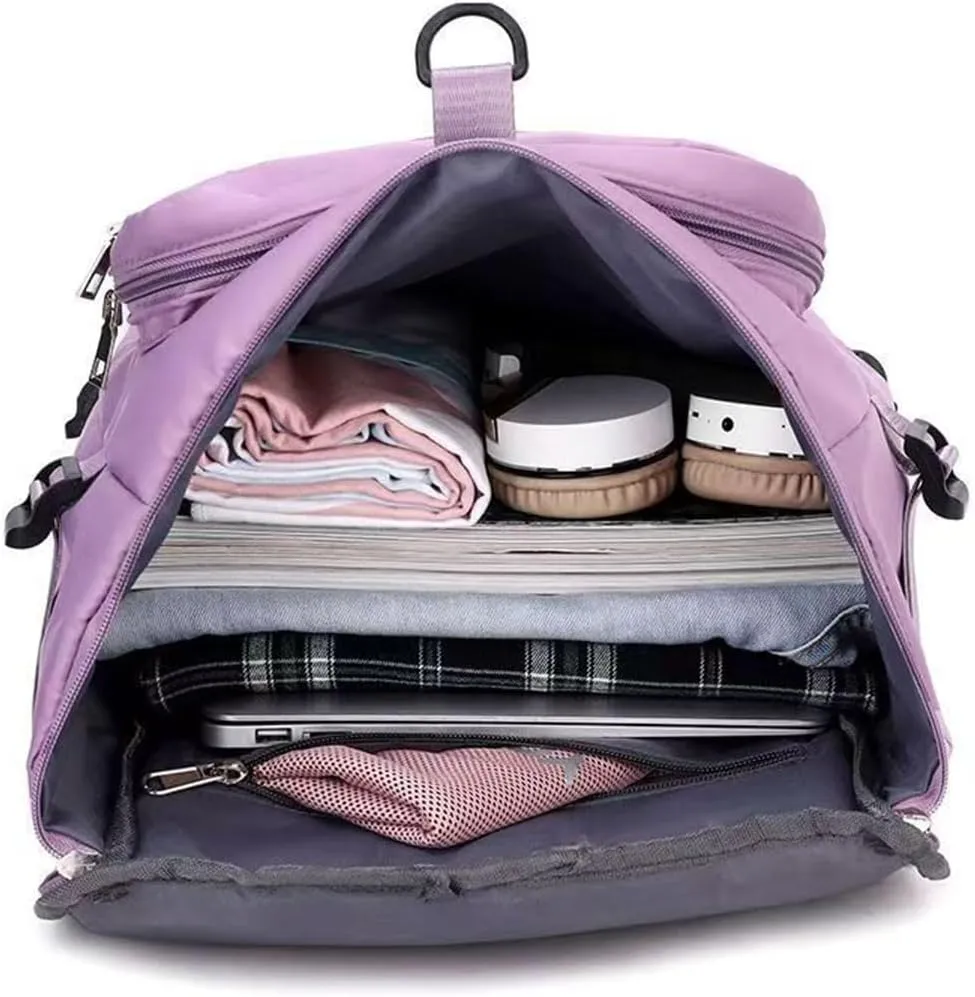 Hiking backpack, hiking camping, running, outdoor backpack, single shoulder bag for men and women (Purple)