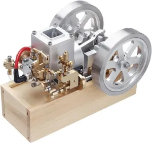Hit and Miss Metal Engine Model Kits That Works, Water-Cooled Combustion Horizontal Engine Model with Flywheel Speed Limiter, Physical Experiment Toys for Mechanical Model Lovers