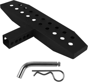 Hitch Step for 2 Inch Receive, Trailer Bumper Guard with Pins,19.9in(L) x 9.2in(W) x 2.5in(H), Five Adjustment Holes, for Most Automotive Pickups, Automotive SUVs