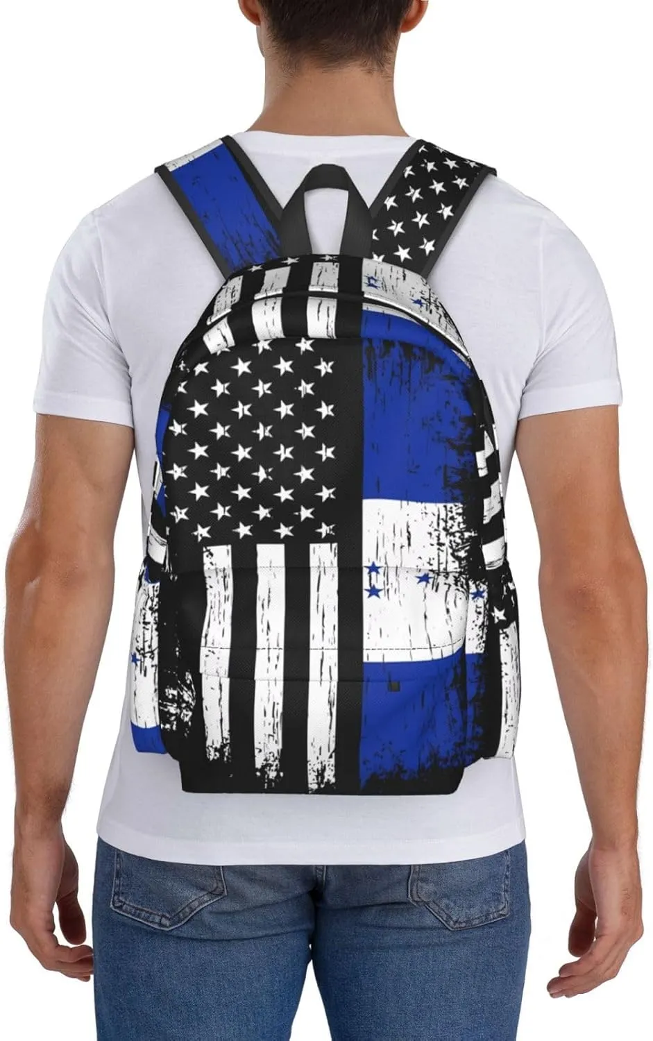 Honduran American Flag Pride Honduras Large Travel Backpack Casual Backpacks Laptop Daypack Working Rucksack Lightweight Back Pack Sports Bag with Adjustable Shoulder Strap