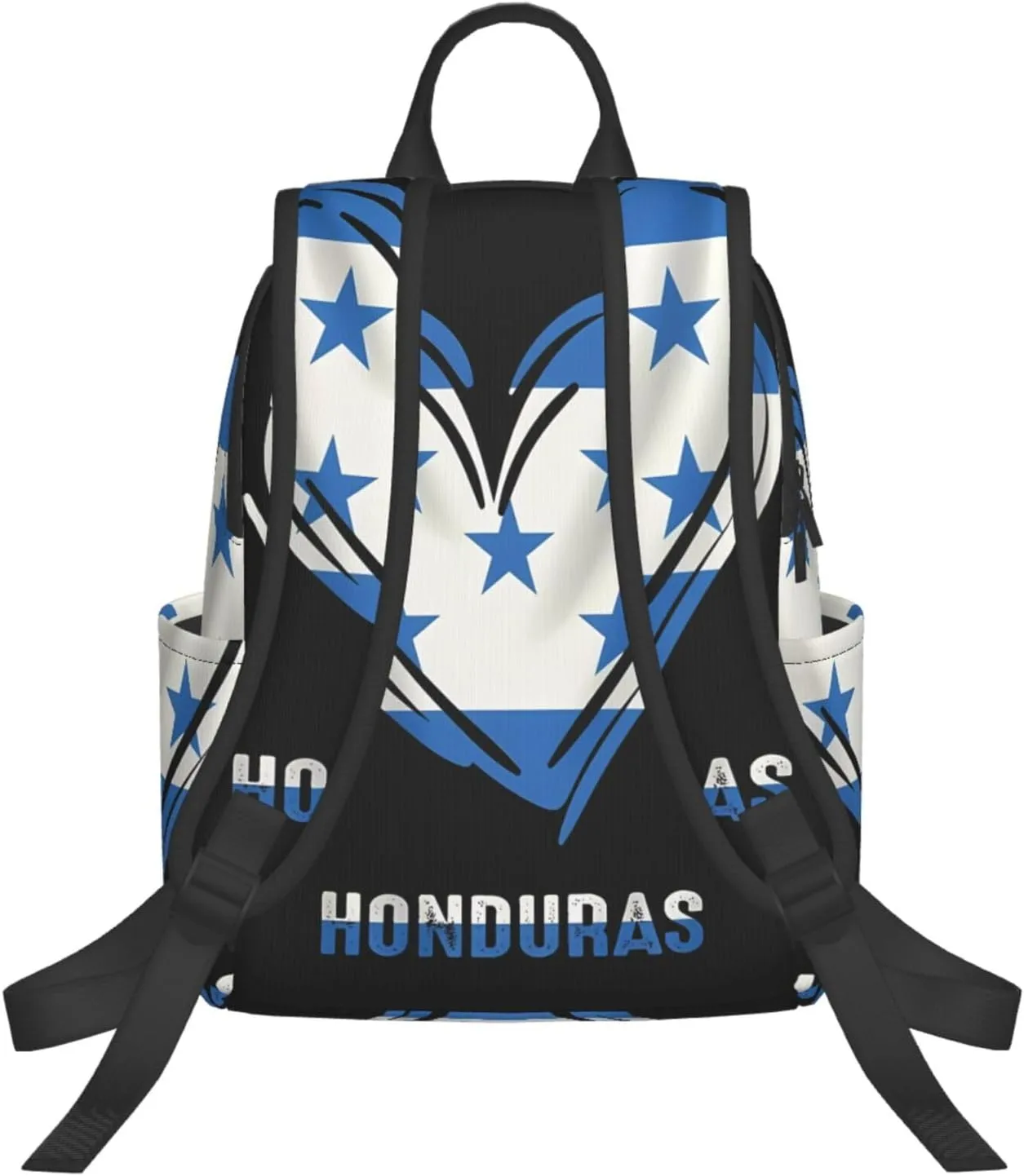 Honduras Flag Heart Casual Backpacks Large Capacity Laptop Backpack Sports Fitness Rucksack Travel Carry-On Daypack Work Bag for Outdoor Camping