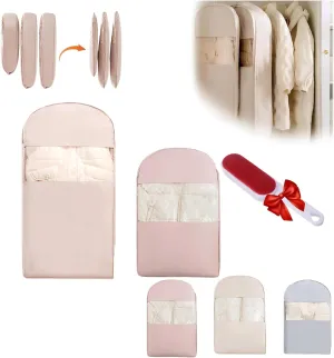 Intelligence Garment Bags for Travel, Otherwise Garment Bag, 2025 Space Saving Hanging Garment Bag with Self Compression Zipper (Pink, M L)