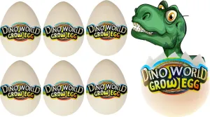 JA-RU Dino World Hatching Dinosaur Eggs Water Growing Toys for Kids (6 Eggs) Surprise Dino Egg. Educational Science Toys. Bulk Dinosaur Goodie Bag Stuffers & Party Favors. 1745-6p