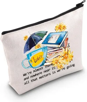 JNIAP Gil-more TV Show Inspired Gift Stars Hollow Book Cosmetic Bag for Mom Daughter Friend (We're Almost Bag)
