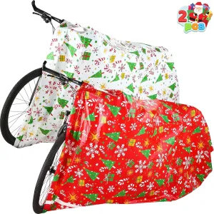 JOYIN 2 PCs Jumbo present Bags 60” x 72” with Gift Tags for Heavy Duty Large Gifts Bags, Holiday Presents Bicycle, Christmas Season Gift Decorations, present Giving.