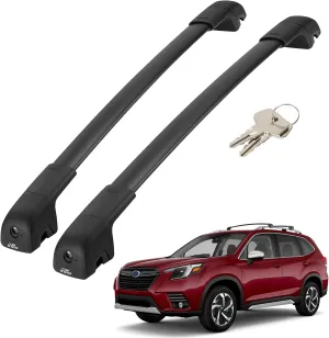 JOYTUTUS Car Roof Rack Crossbars, Compatible with Subaru Forester 2014-2024 with Lock (Not for Wilderness), 220LB Aluminum Crossbars for Roof Racks Trunks Kayaks Canoes Bicycles Skis