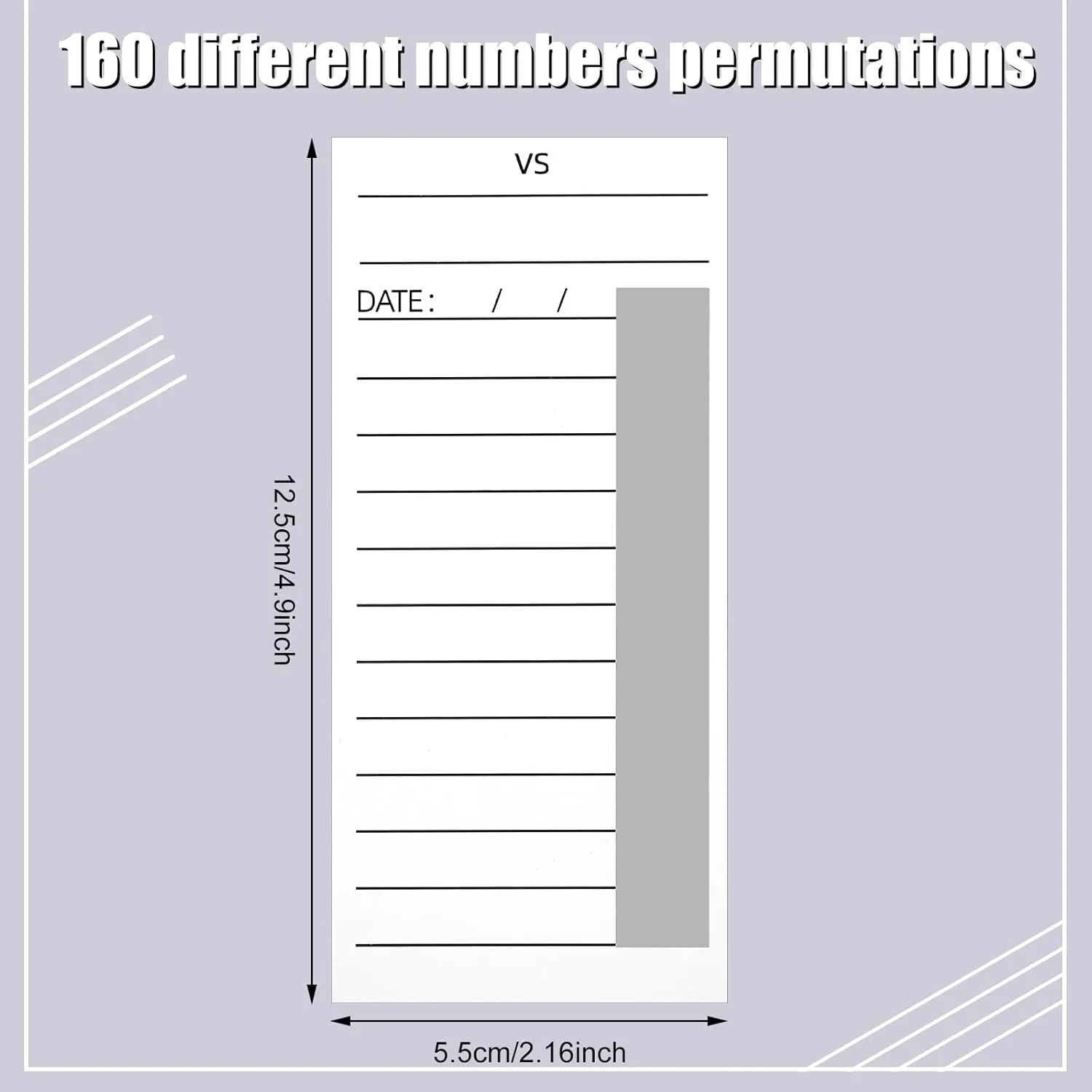Junkin 160 Pieces 10 Line Strip Cards Scratch Pool Cards Pull Tabs for Football, Sports, Pool, Soccer, Box Game