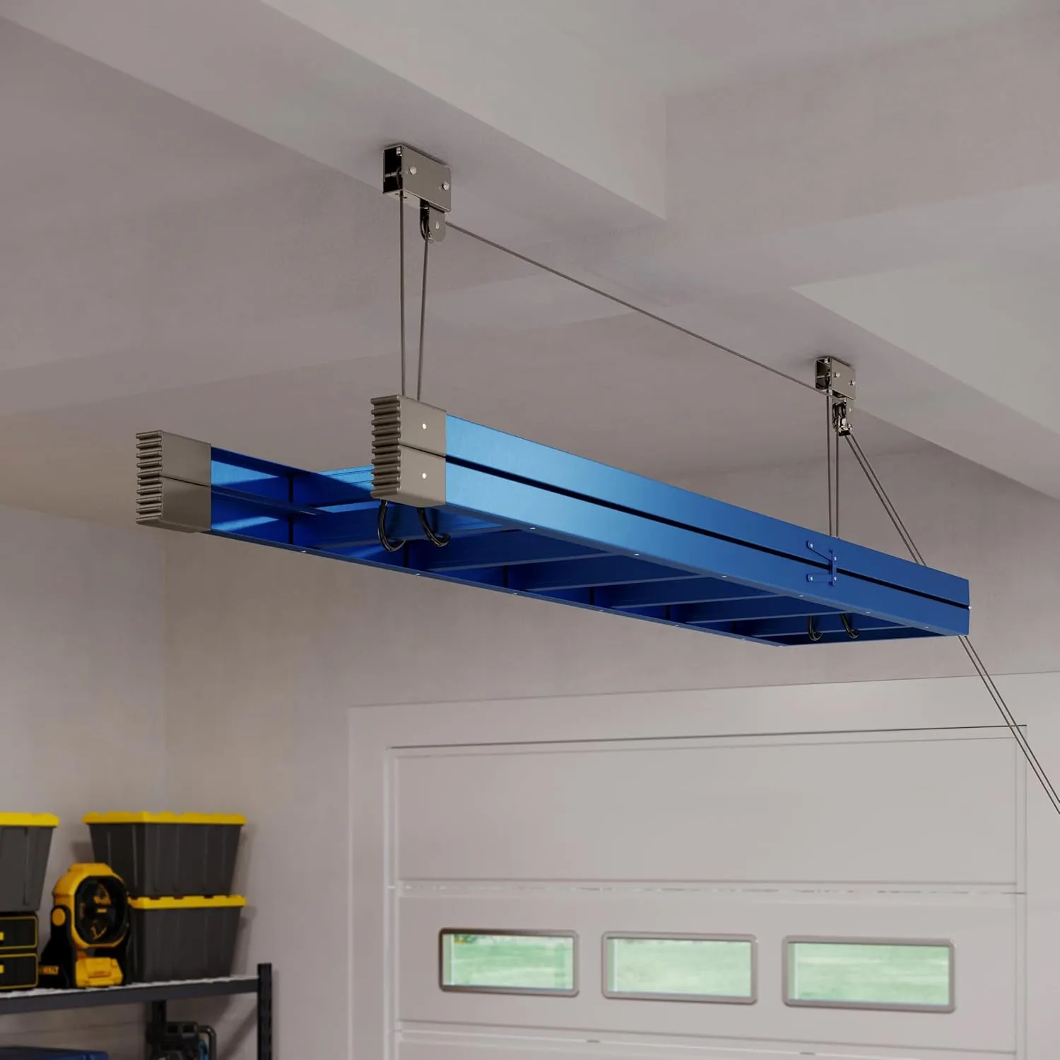 Kayak Storage Hoist - Overhead Pulley System with 125lb Capacity for Canoes, Bikes, Ladders, and More - for up to 12-Foot Ceilings