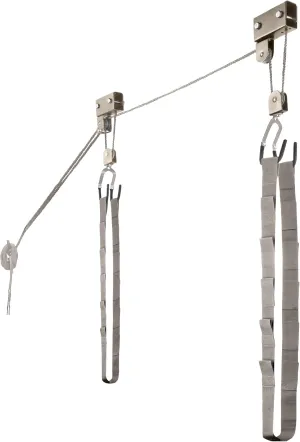 Kayak Storage Hoist - Overhead Pulley System with 125lb Capacity for Canoes, Bikes, Ladders, and More - for up to 12-Foot Ceilings