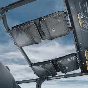 KEMIMOTO Overhead Roof Bags 2PCS Compatible with Can-Am Defender HD 5/7/ 8/9/ 10 DPS XT XMR Max 2016-2024 Large-Capiticy Rooftop Storage Bags 1680D Water-Resistant