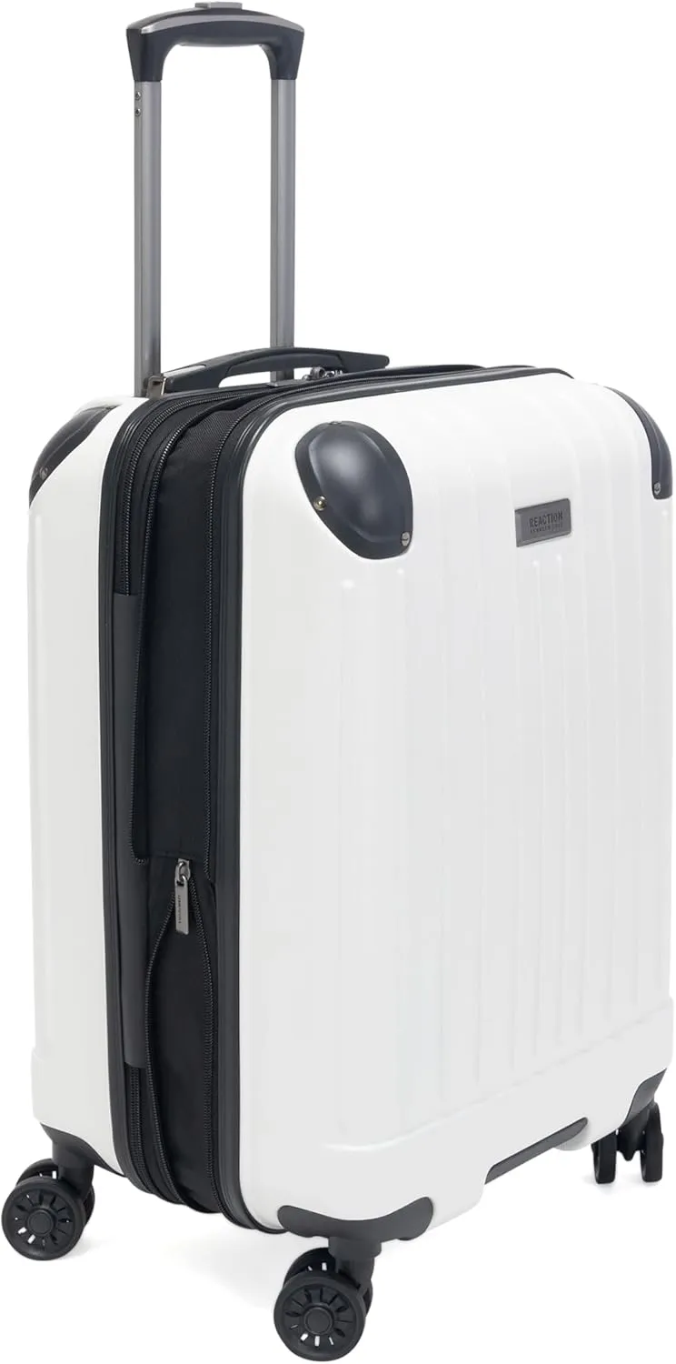 Kenneth Cole Reaction Flying Axis Collection Lightweight Hardside Expandable 8-Wheel Spinner Luggage, Coconut White, 20-Inch Carry On