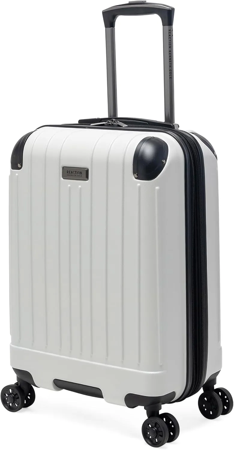 Kenneth Cole Reaction Flying Axis Collection Lightweight Hardside Expandable 8-Wheel Spinner Luggage, Coconut White, 20-Inch Carry On