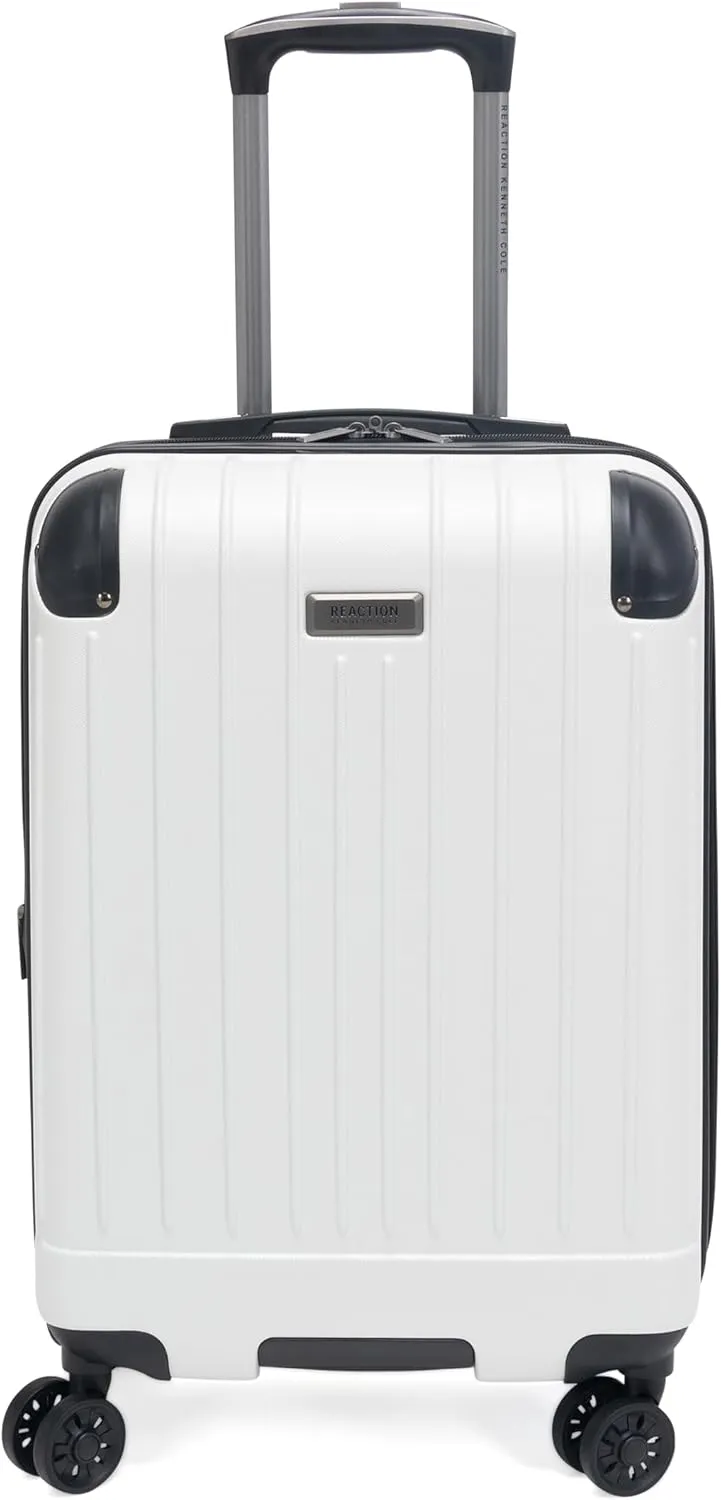 Kenneth Cole Reaction Flying Axis Collection Lightweight Hardside Expandable 8-Wheel Spinner Luggage, Coconut White, 20-Inch Carry On