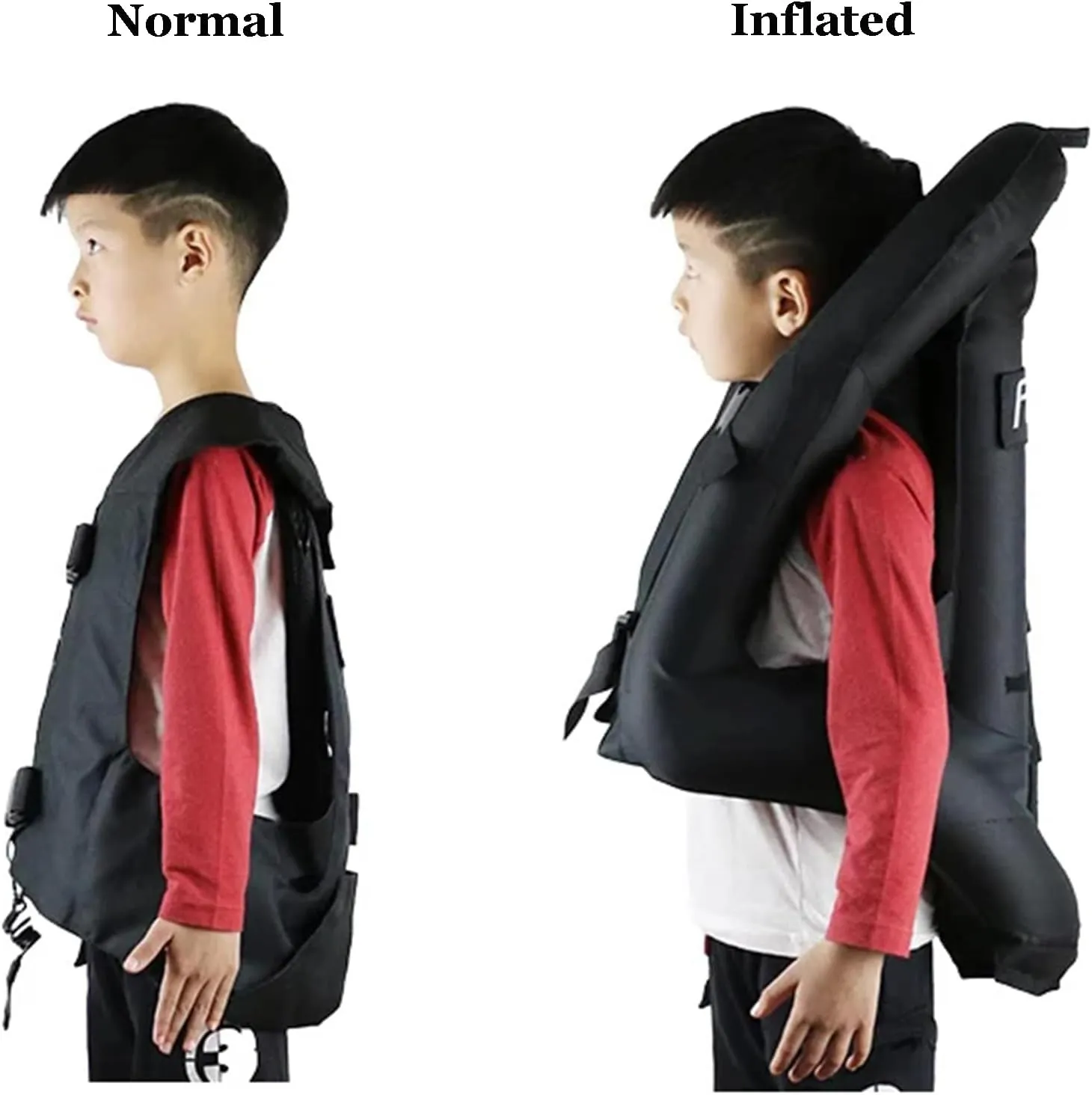 Kids Horse Riding Airbag Vest, 4 Seasons Reusable Unisex Equestrian Training Professional Protective Vest
