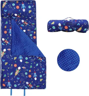 Kids Sleeping Bag Nap Mat with Removable Pillow and Blanket,Extra Thick Large 2 in 1 Slumber Bags for Boys Girls,Toddler Nap Mat for Preschool Daycare Travel Camping